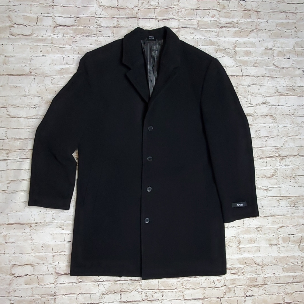 Men's stylish trench coat black NEW W/TAGS
